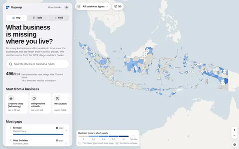 Screenshot of GapMap